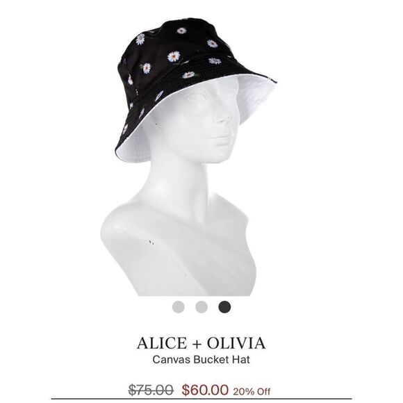 ALICE & OLIVIA | by stacey bendet | reversible bucket hat daisies NWT - Picture 1 of 10